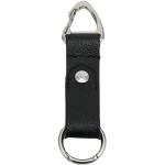 Porte-clés de créateur Calvin Klein Accessories noirs en cuir en cuir 