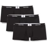 Boxers de créateur Calvin Klein noirs en microfibre en lot de 3 Taille M classiques pour homme 