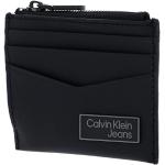 Porte-cartes bancaires de créateur Calvin Klein noirs en cuir look fashion pour homme 