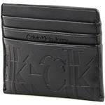 Porte-cartes bancaires de créateur Calvin Klein noirs look fashion pour femme 