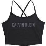 Débardeurs de sport de créateur Calvin Klein noirs en polyester respirants sans manches à col rond Taille M pour femme en promo 