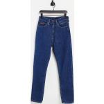 Jeans droits de créateur Calvin Klein bleus à logo délavés W27 L30 pour femme en promo 