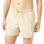 Shorts de bain de créateur Calvin Klein beiges Taille S look fashion pour homme en promo 