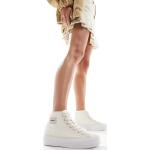 Baskets plateforme Calvin Klein Jeans blanches en caoutchouc à lacets Pointure 37 look casual pour femme en promo 