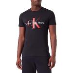 T-shirts Calvin Klein Jeans noirs en coton à manches courtes à manches courtes à col rond Taille XL look fashion pour homme en promo 