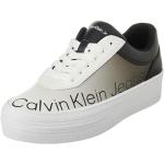 Baskets compensées Calvin Klein Jeans blanches en cuir Pointure 37 look sportif pour femme 