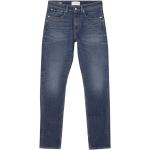 Jeans slim de créateur Calvin Klein Jeans bleus à logo en cuir tapered Taille L pour homme 
