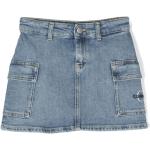 Shorts Calvin Klein Jeans bleus à logo en denim Taille 10 ans pour fille de la boutique en ligne Miinto.fr 
