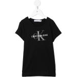 T-shirts à imprimés de créateur Calvin Klein noirs à motif serpents enfant en promo 