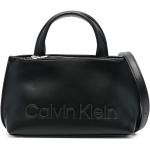 Cabas en cuir de créateur Calvin Klein noirs en cuir synthétique pour femme en promo 