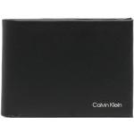 Portefeuilles de créateur Calvin Klein noirs en cuir de veau en cuir pour homme en promo 