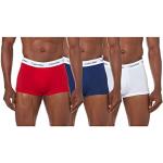 Calvin Klein Boxer Homme Lot De 3 Caleçon Taille Basse Coton Stretch, Multicolore (White/Red Ginger/Pyro Blue), M