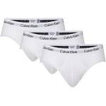 Slips de créateur Calvin Klein blancs en coton en lot de 3 Taille M pour homme 