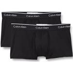 Calvin Klein Boxer Homme Lot De 2 Caleçon Taille Basse Stretch, Noir (Black/Black), M