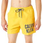 Shorts de bain de créateur Calvin Klein jaunes mi-longs Taille M look fashion pour homme en promo 