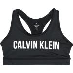 Brassières de sport de créateur Calvin Klein noires en polyester respirantes Taille XS soutien intermédiaire pour femme 