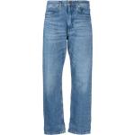 Jeans droits de créateur Calvin Klein bleus délavés W30 L32 classiques pour femme en promo 