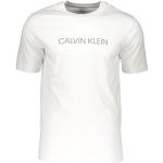 T-shirts col rond de créateur Calvin Klein PERFORMANCE blancs en polyester à manches courtes à col rond Taille L look casual pour homme en promo 