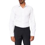 Chemises de créateur Calvin Klein blanches en coton à manches longues stretch à manches longues Taille XS look fashion pour homme en promo 