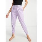Pantalons classiques de créateur Calvin Klein lilas à logo Taille L pour femme 