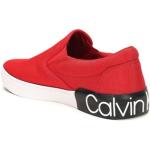 Baskets de créateur Calvin Klein rouges en toile en toile Pointure 44 look fashion pour homme 