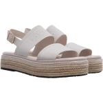 Sandales de créateur Calvin Klein blanc crème pour femme en promo 