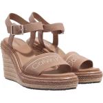 Sandales de créateur Calvin Klein beiges pour femme en promo 