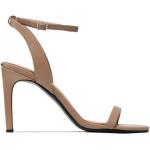 Sandales à talons de créateur Calvin Klein beiges Pointure 40 look fashion pour femme 