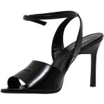 Sandales à talons de créateur Calvin Klein noires en cuir Pointure 41 look fashion pour femme 