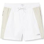 Shorts de bain de créateur Calvin Klein blancs en caoutchouc Taille L look fashion pour homme 