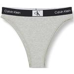 Strings brésiliens de créateur Calvin Klein gris Taille XL classiques pour femme en promo 