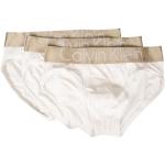 Slips de créateur Calvin Klein blancs en microfibre Taille M look fashion pour homme 