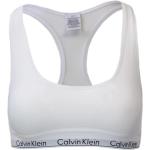 Brassières de sport de créateur Calvin Klein blanches en modal lavable en machine discipline fitness Taille M pour femme 