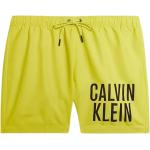 Shorts de bain de créateur Calvin Klein jaunes en fil filet Taille XXL look sportif 