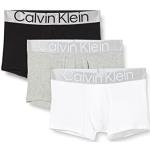 Boxers de créateur Calvin Klein blancs en coton en lot de 3 Taille M classiques pour homme en promo 