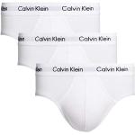 Slips de créateur Calvin Klein blancs en coton en lot de 3 Taille M classiques pour homme en promo 