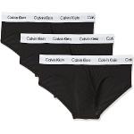 Calvin Klein Slip Homme Lot De 3 Sous-Vêtement Coton Stretch, Noir (Black), L