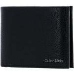 Portefeuilles de créateur Calvin Klein noirs en cuir en cuir avec blocage RFID look fashion pour homme 
