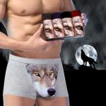Boxers fantaisie à imprimé animal à motif animaux lavable à la main Taille 3 XL look sexy pour homme 