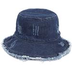 Chapeaux bob bleus en denim 59 cm look sportif pour femme 