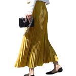 Jupes en soie de printemps jaunes en mousseline maxi Taille XS look fashion pour femme 