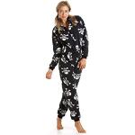 Lovasy Pyjama Femme Coton Long Vetement de Nuit Hiver Carreaux Col