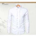 Chemises d'automne blanches patchwork en fibre synthétique à volants à jabot mi-longues à manches longues Taille XXL rétro pour homme 
