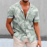 Chemises hawaiennes roses en fibre synthétique à manches courtes Taille XXL look streetwear pour homme 