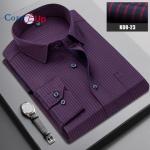 Chemises d'automne violettes à rayures en polyester à motif ville rayées à manches longues Taille 3 XL look casual pour homme 