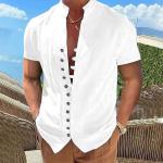 Chemises hawaiennes kaki lavable à la main à manches courtes Taille 3 XL look fashion pour homme 