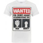 T-shirts basiques blancs en coton Rick and Morty Taille 3 XL look fashion pour homme 