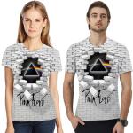 Europe et États-Unis Pink Floyd T-shirt ample à manches courtes avec impression numérique 3D