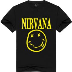 T-shirt officiel Nirvana Smiley Face groupe de rock Kurt