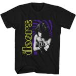 The Doors Jim Morrison Purple Spiral sous licence Rock N Roll Tee Noir T-shirts unisexes